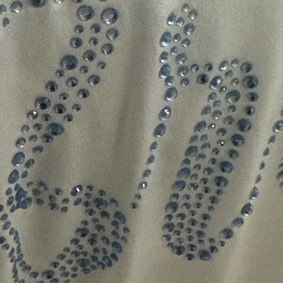 VICTORIA’S SECRET White Satin Bridal Wrap Kimono Robe Bride Blue Crystals OS S M - Picture 7 of 10